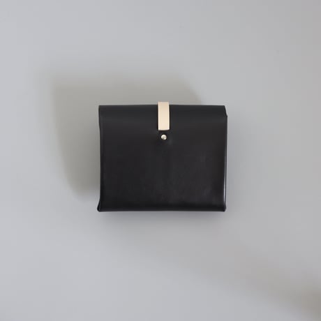 [ ori series] 折りショートウォレット＃黒xベージュ / ori short wallet #black x beige