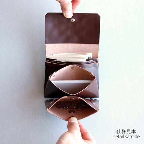 [花圃] フラワー ミニウォレット グレイブルー / [flower garden] flower mini wallet #grayblue