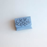 [花圃] フラワー ミニウォレット グレイブルー / [flower garden] flower mini wallet #grayblue