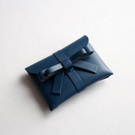 [ sou series] リボンカードケース＃ネイビー / ribbon card case #navy