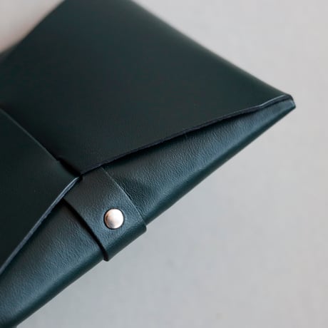 [archive] スジ・シワあり リボンカードケース＃ダークグリーン / ribbon card case #D.green
