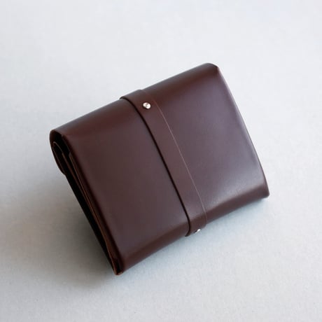 [archive] シワ・黒点あり リボン ショートウォレット ブラウン/ ribbon short wallet #brown