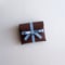 [sou series]  リボン ショートウォレット ブラウンxグレイブルー/ ribbon short wallet #brown x grayblue