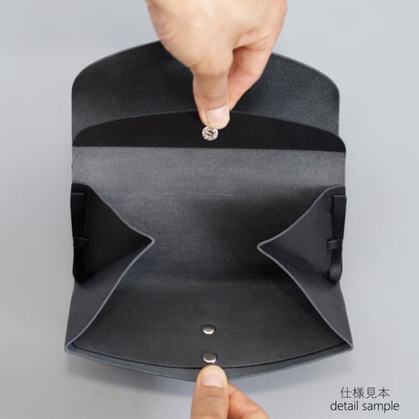 [ ori series] 折りロングウォレット マグ＃ダークグリーン / ori long wallet mag #D.green