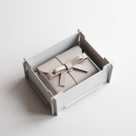 [archive] シワあり  リボン ショートウォレット グレージュ/ ribbon short wallet #greige