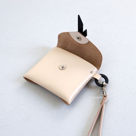 [ ori series] 折り ストラップケース＃ベージュx黒 / ori strap case #beige x black
