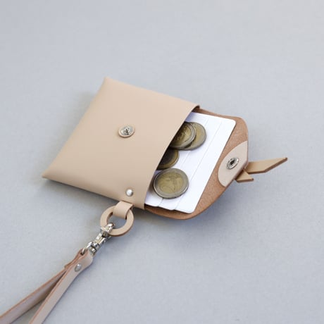 [ ori series] 折り ストラップケース＃ベージュ / ori strap case #beige