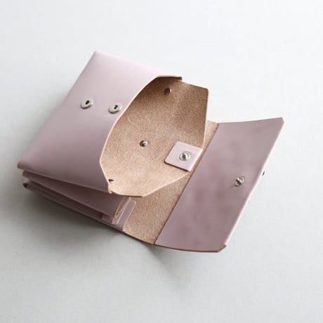 [花圃] フラワー ミニウォレット ピンクxグレイブルー / [flower garden] flower mini wallet #grayblue x pink x grayblue