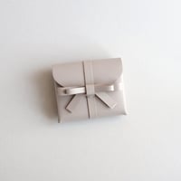[archive] シワあり  リボン ショートウォレット グレージュ/ ribbon short wallet #greige