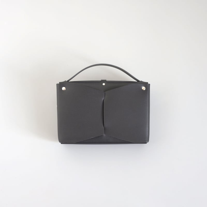 ori series] 折り ボックスバッグ スリム＃黒 / ori box bag