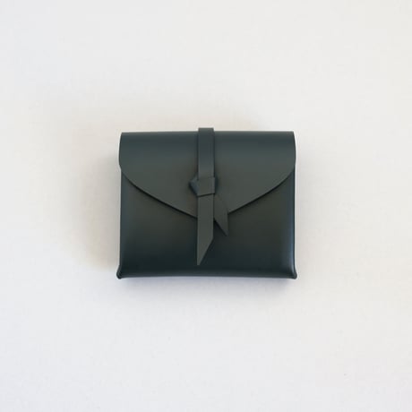 [ ori series] 折りショートウォレット＃ダークグリーン / ori short wallet #D.green