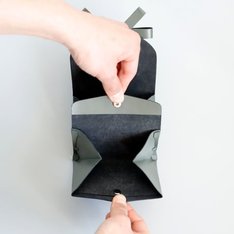 [sou series] リボン ショートウォレット カーキ/ ribbon short wallet khaki