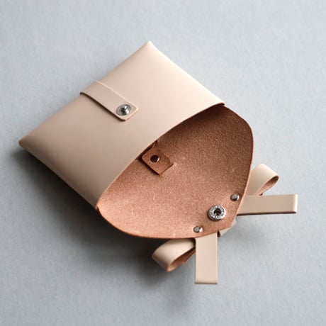 [archive] シワあり リボンカードケース＃ベージュ / ribbon card case #beige