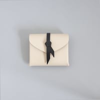 [ ori series] 折りショートウォレット＃ベージュx黒 / ori short wallet #beige x black