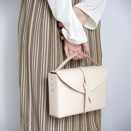 [ ori series]  折り ボックスバッグ スリム＃ベージュ   / ori box bag slim  #beige