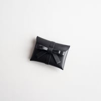 sou series] リボンカードケース＃黒 / ribbon card case #b