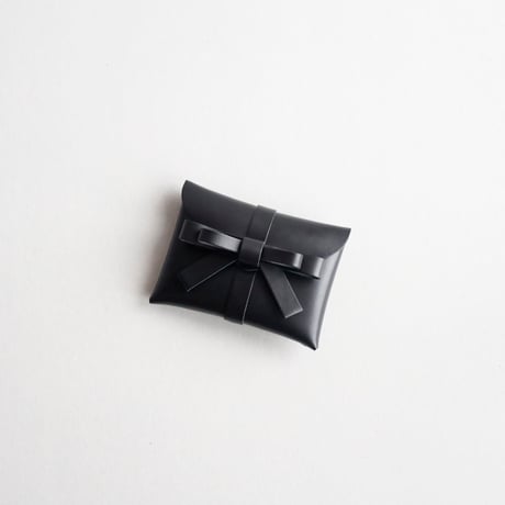 [ sou series] リボンカードケース＃黒 / ribbon card case #black