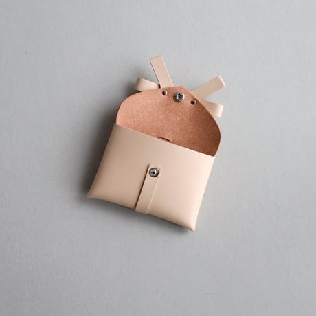[archive] シワあり リボンカードケース＃ベージュ / ribbon card case #beige