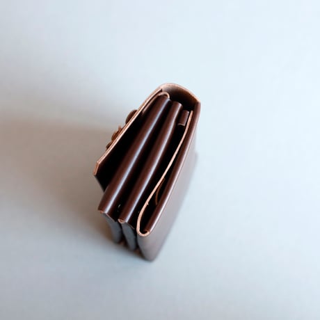[花圃] フラワー ミニウォレット ブラウン / [flower garden] flower mini wallet #brown