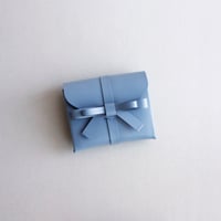 [sou series]  リボン ショートウォレット グレイブルー/ ribbon short wallet #grayblue