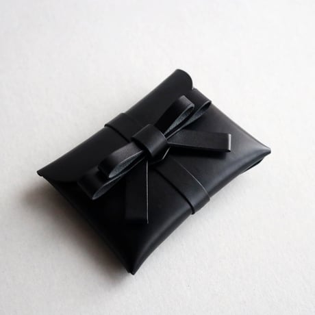 [ sou series] リボンカードケース＃黒 / ribbon card case #black