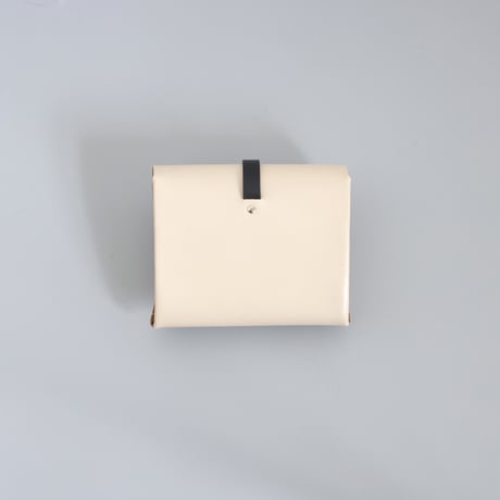 [ ori series] 折りショートウォレット＃ベージュx黒 / ori short wallet #beige x black