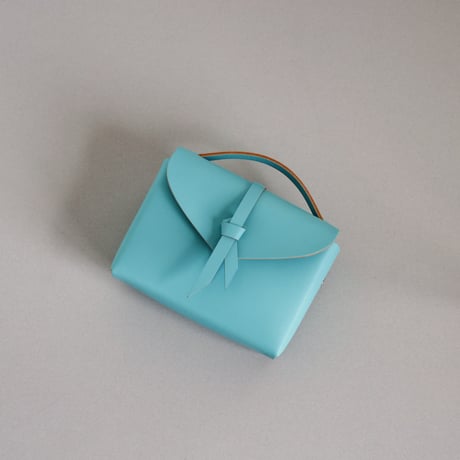 [ ori series]  折り ボックスバッグ ミニ ＃エメラルドグリーン / ori box bag mini #emerald green