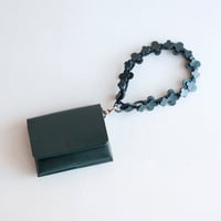 [花冠] フラワー ミニウォレット D.グリーン / [flower crown] flower mini wallet #D.green