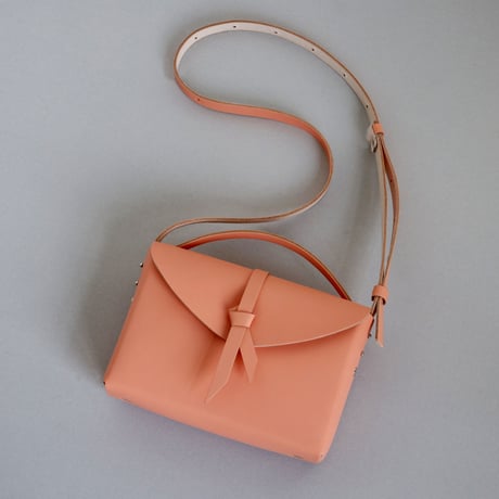 [ ori series]  折り ボックスバッグ スリム＃オレンジピンク   / ori box bag slim  #orange pink