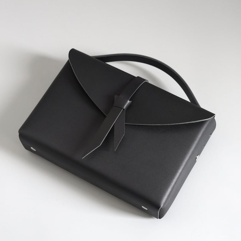 ori series] 折り ボックスバッグ スリム＃黒 / ori box bag