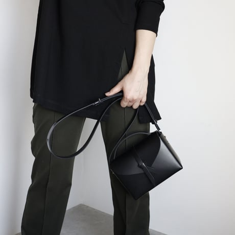 [ ori series]  折りボックスバッグ ミニ ＃黒  / ori box bag mini  #black