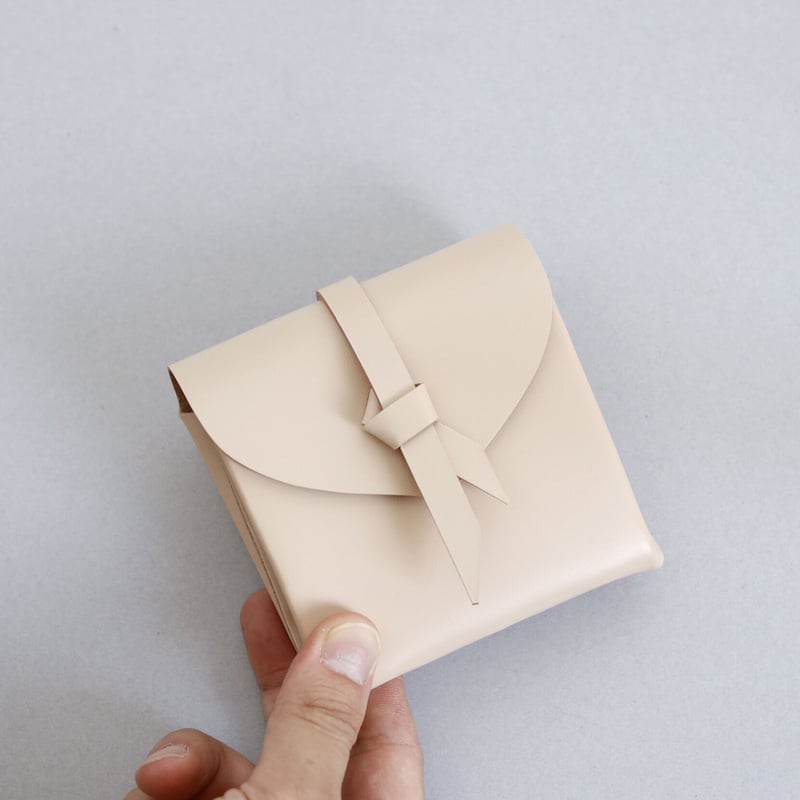ori series] 折りミニウォレット＃ベージュ / ori mini wallet