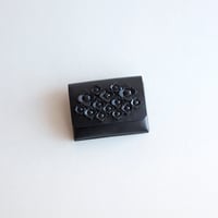 [花圃] フラワー ミニウォレット 黒 / [flower garden] flower mini wallet #black