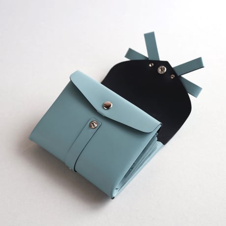 [archive] 汚れあり リボン ショートウォレット スモーキーミント / ribbon short wallet #smoky mint