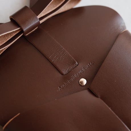 [archive] シワあり リボンカードケース＃ブラウン / ribbon card case #brown