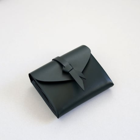 [ ori series] 折りショートウォレット＃ダークグリーン / ori short wallet #D.green