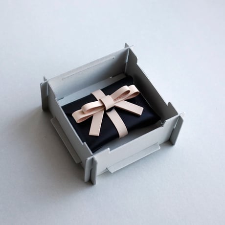 [ sou series] リボンカードケース＃黒xベージュ / ribbon card case #black x beige