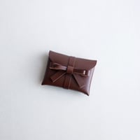 [ sou series] リボンカードケース＃ブラウン / ribbon card case #brown