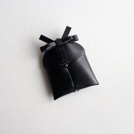 [ sou series] リボンカードケース＃黒 / ribbon card case #black