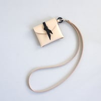 [ ori series] 折り ストラップケース＃ベージュx黒 / ori strap case #beige x black