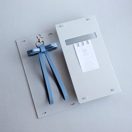 [archive] 黒点あり  リボン ハンドストラップ #グレイブルー / ribbon hand strap #grayblue