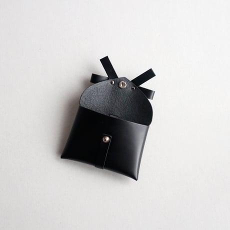 [ sou series] リボンカードケース＃黒 / ribbon card case #black