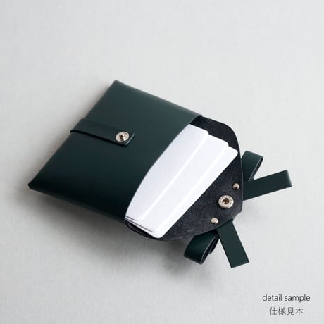[ sou series] リボンカードケース＃黒xベージュ / ribbon card case #black x beige