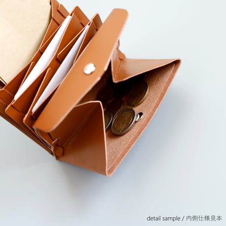 [archive] 皺あり リボン ショートウォレット ベージュ/ ribbon short wallet beige
