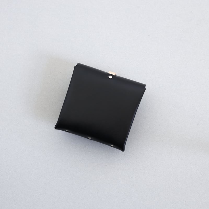 ori series] 折りミニウォレット＃黒xベージュ / ori mini walle