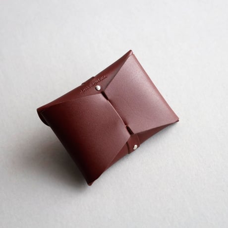 [ sou series] リボンカードケース＃レッドブラウン / ribbon card case #red brown