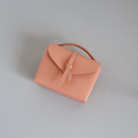 [ ori series]  折り ボックスバッグ ミニ ＃オレンジピンク / ori box bag mini  ＃orange pink