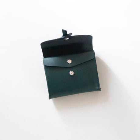[ ori series] 折りショートウォレット＃ダークグリーン / ori short wallet #D.green