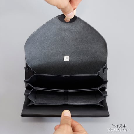 [ ori series] 折りロングウォレット マグ＃ダークグリーン / ori long wallet mag #D.green