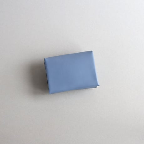 [花圃] フラワー ミニウォレット グレイブルーxブラウン / [flower garden] flower mini wallet #grayblue x brown